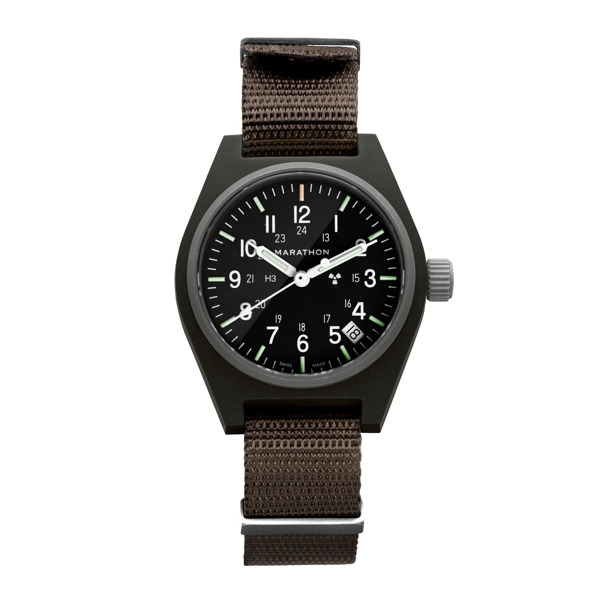 34mm Sage Green General Purpose Quartz with Date (GPQ) – Marathon