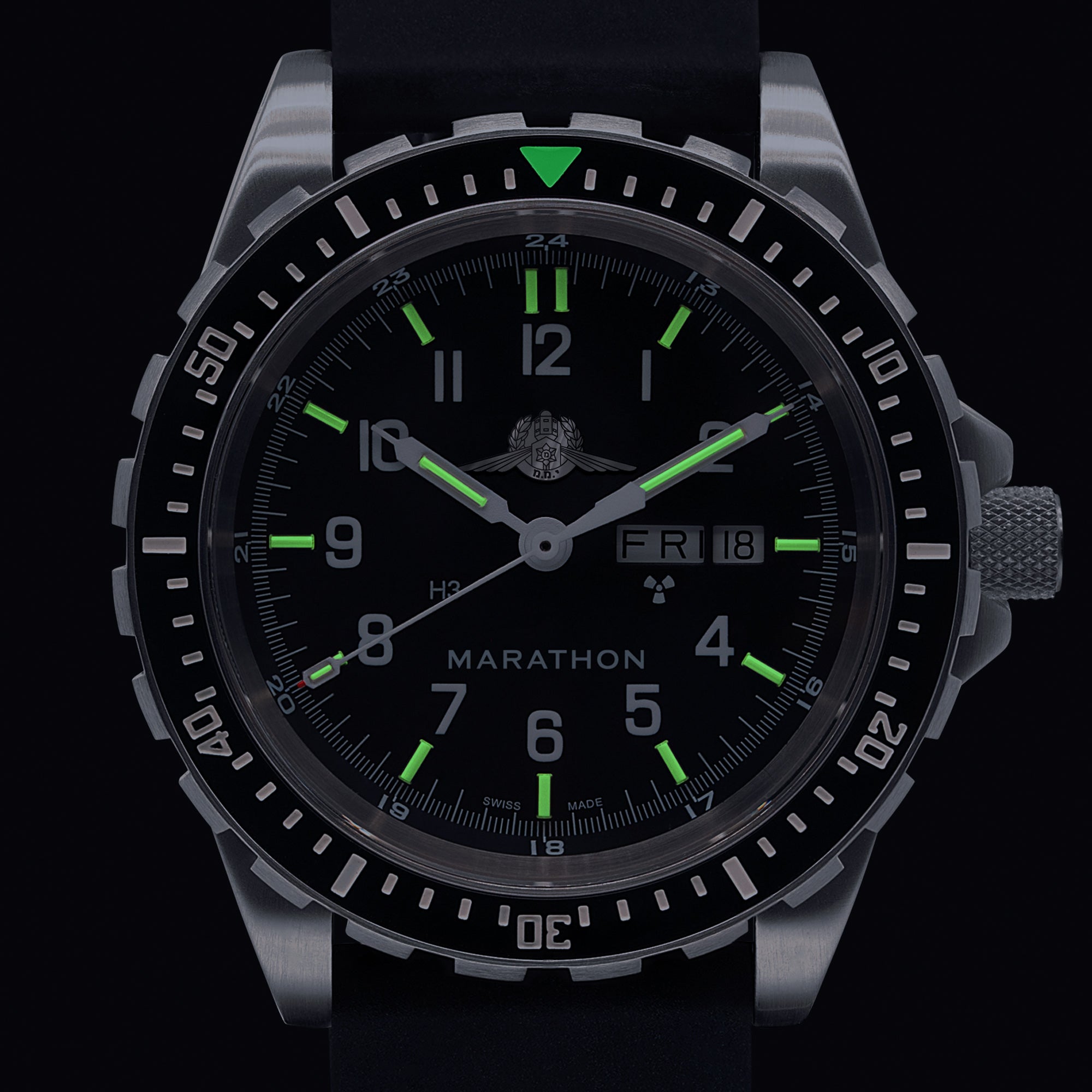 46mm Official IDF YAMAM™ Jumbo Day/Date Automatic (JDD) – Marathon