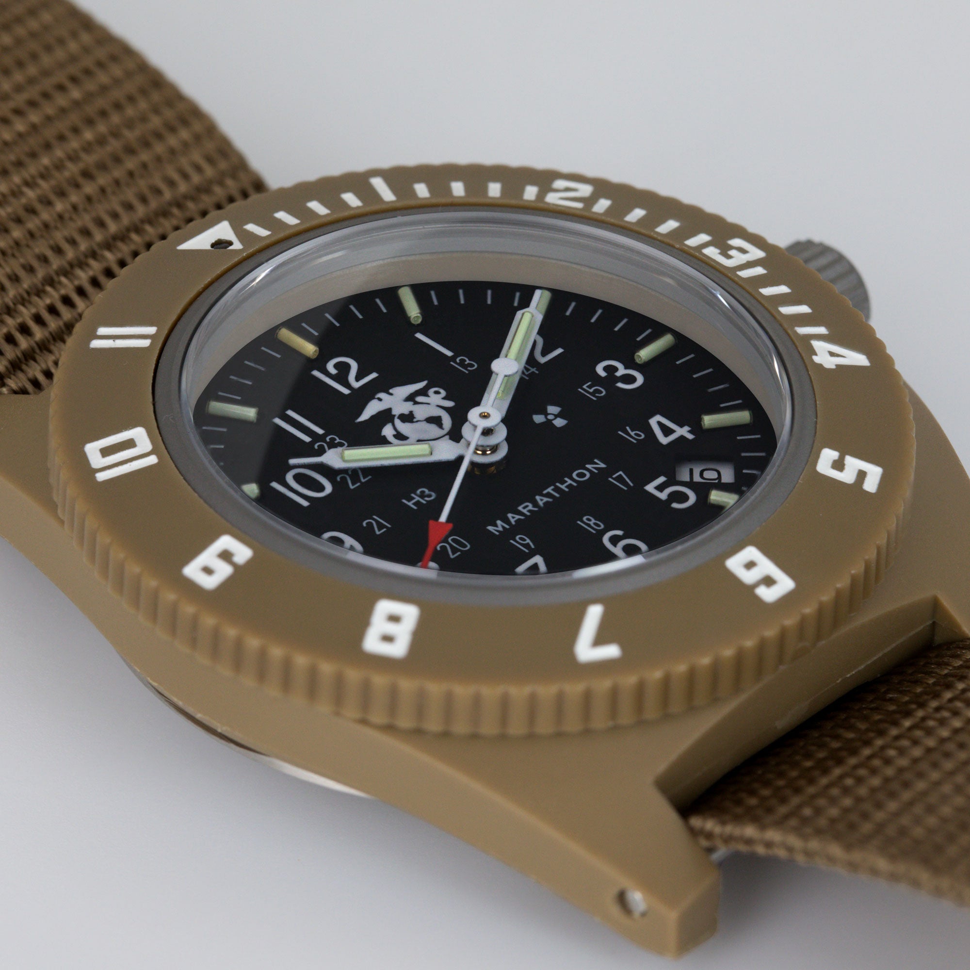 41mm Official USMC Desert Tan Pilot's Navigator with Date 41mm Official USMC Desert Tan Pilot's Navigator with Date