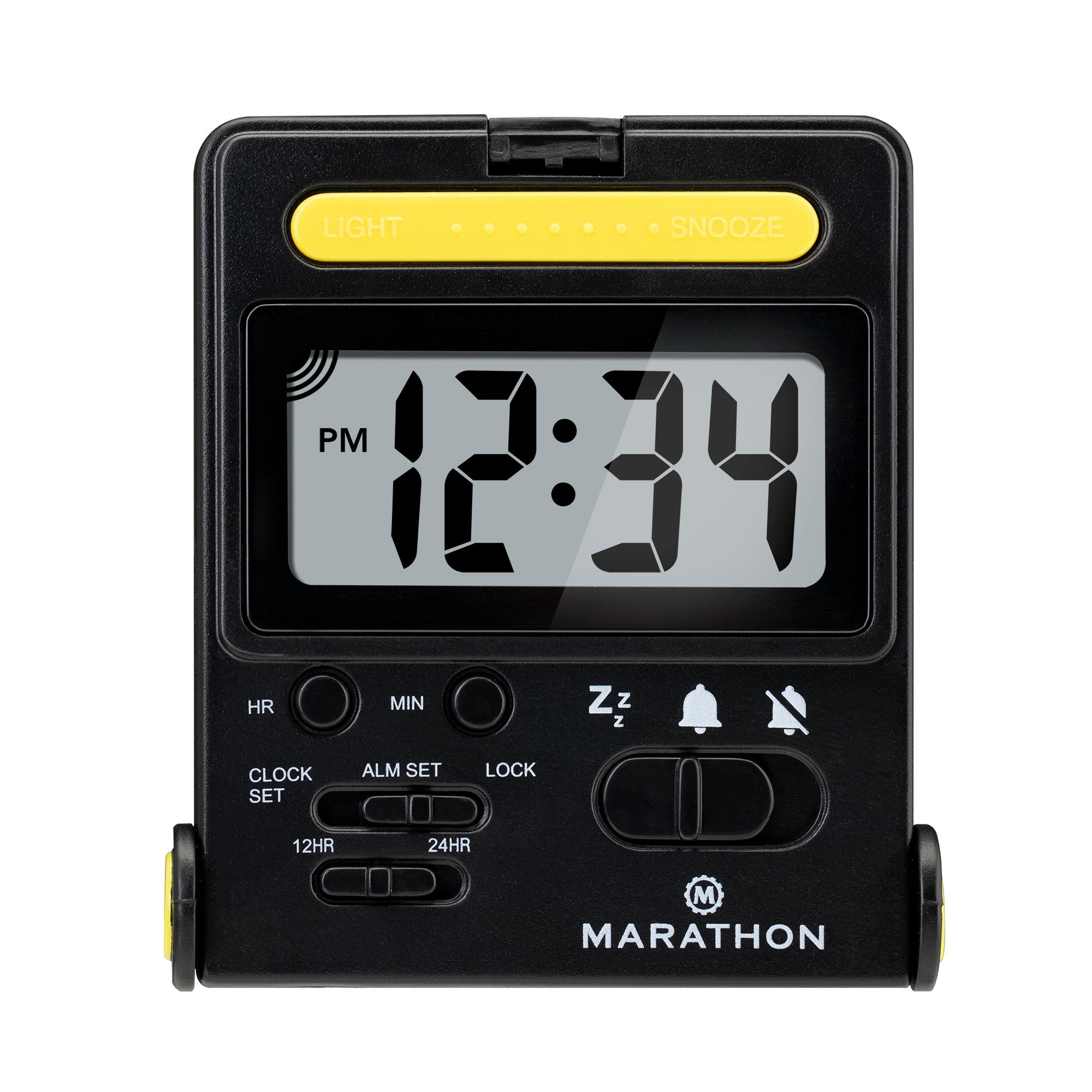 Foldable Compact Travel Alarm Clock with Locking Mechanism - marathonwatch