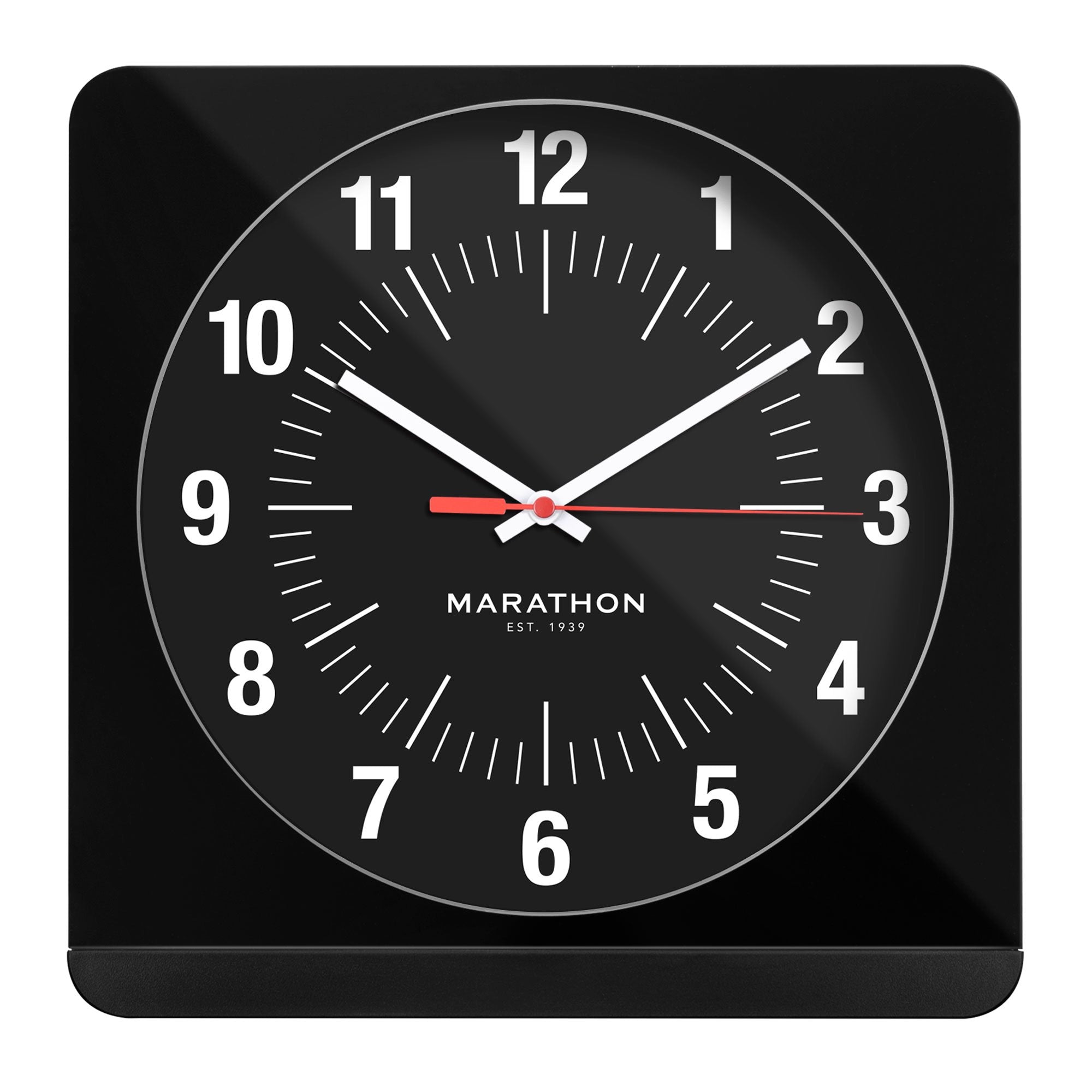 Studio Edition Jumbo 12 Inch Analog Wall Clock With Auto Night-Light - marathonwatch