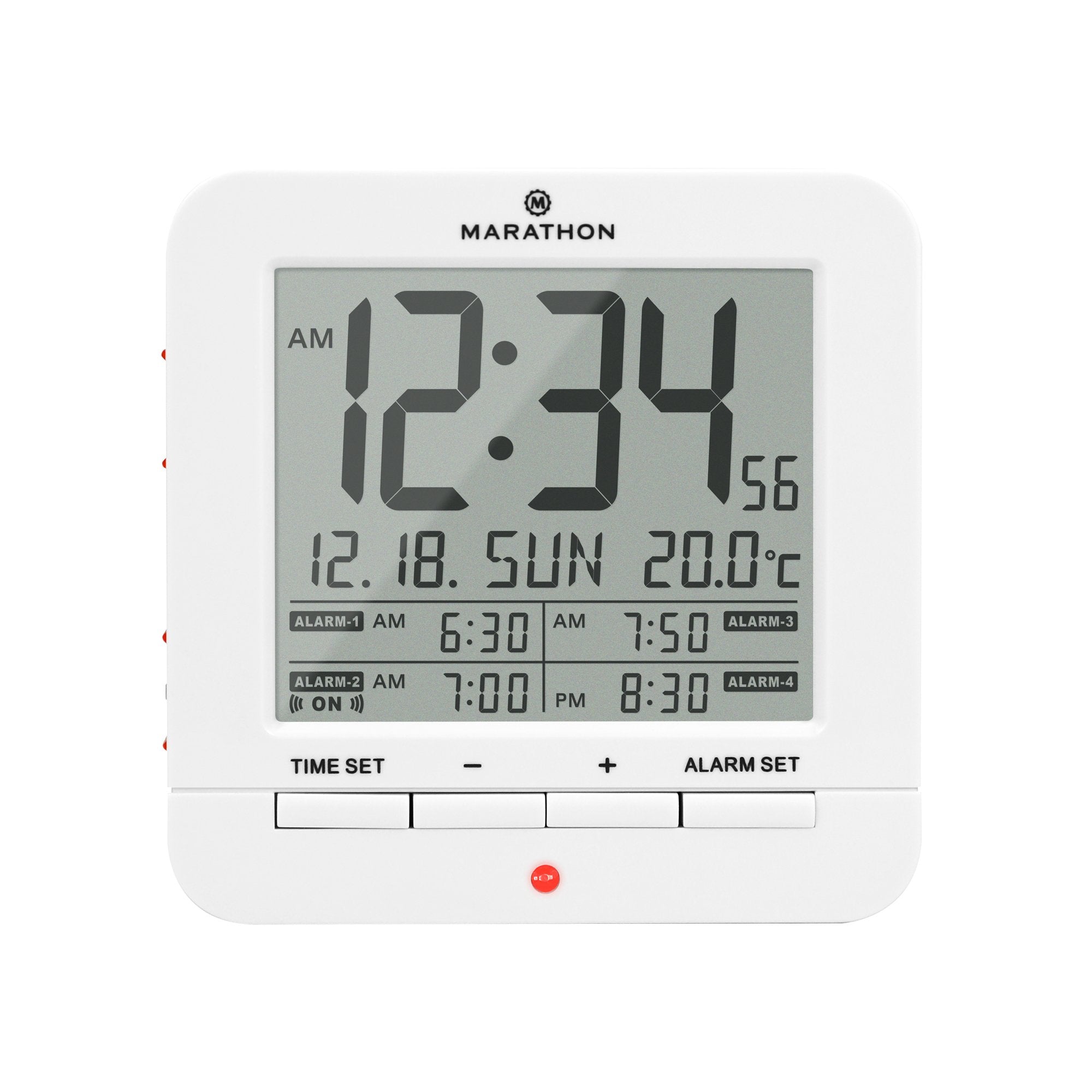 Digital Medication Reminder Alarm Clock with 4 Independent Alarms - marathonwatch