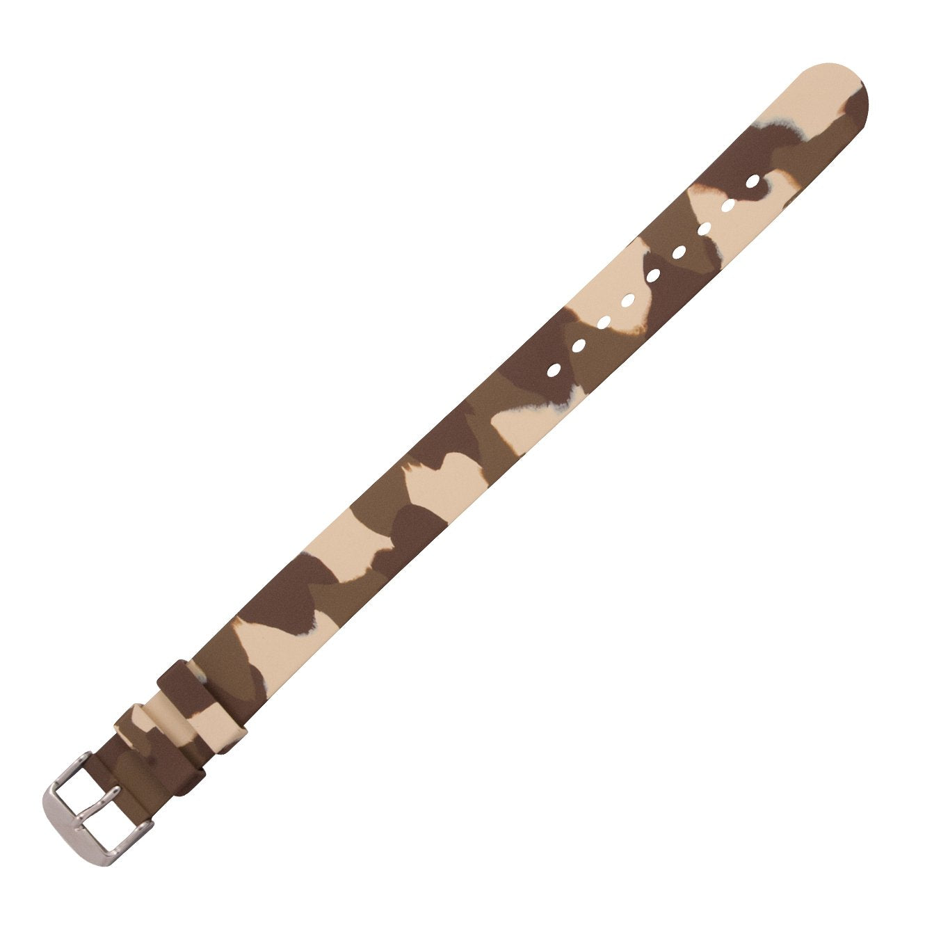 20 mm camouflage enkeltstykke gummiurbånd/rem i forskellige farver - marathonur