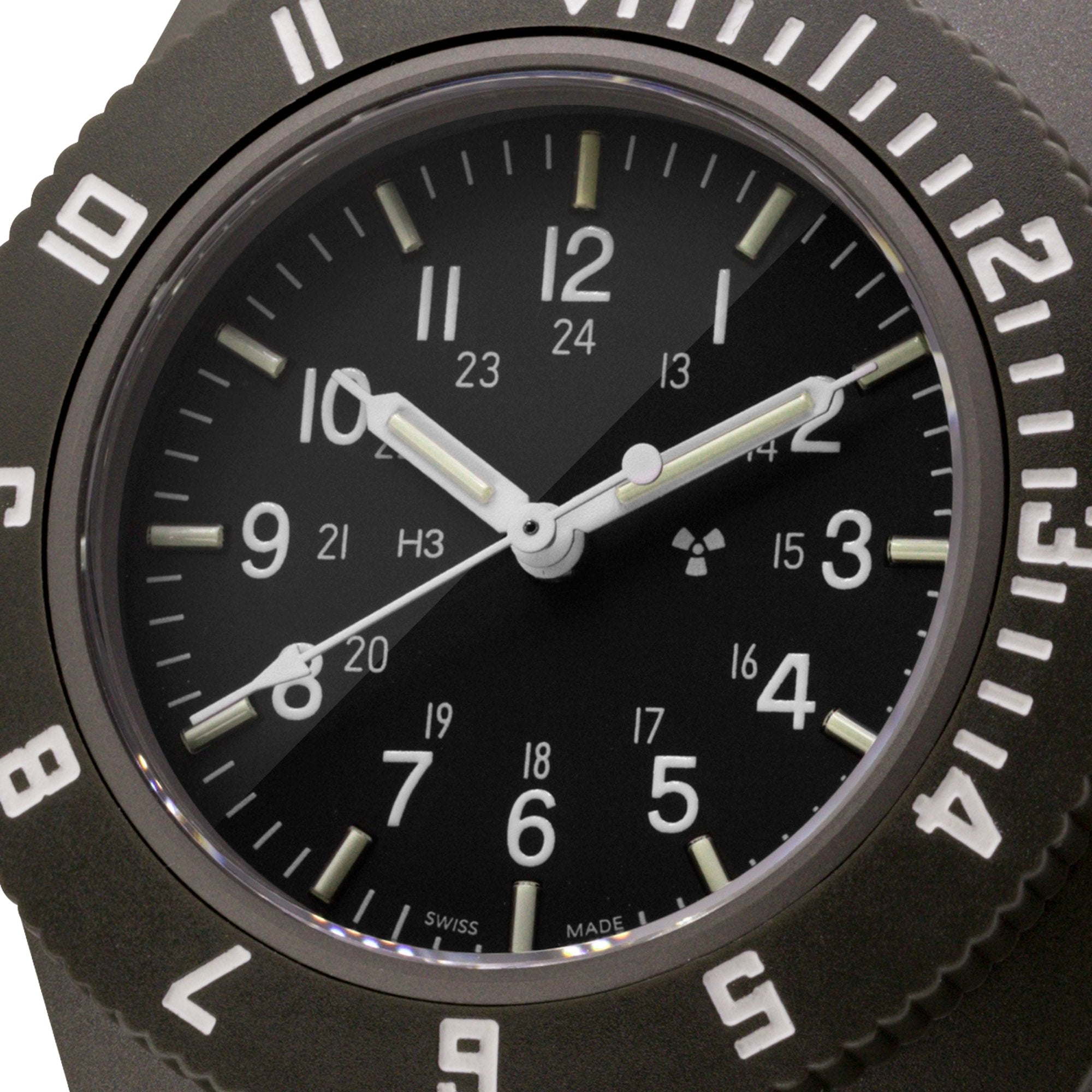 Navigator pilota Sage Green – sterylna tarcza – 41 mm – zegarek maratoński
