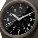 Zielony kwarcowy ogólnego przeznaczenia w kolorze szałwiowym z datownikiem (GPQ) Oznaczenia rządu USA – 34 mm – zegarek maratoński