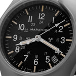 Reedycja kwarcowego ogólnego przeznaczenia ze stali nierdzewnej z datownikiem (GPQ) bez oznaczeń rządowych – 39 mm (koperta-korona) – zegarek maratoński